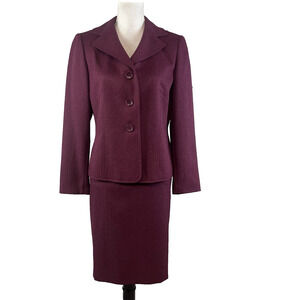 Suit Studio Purple Blazer & Skirt Set